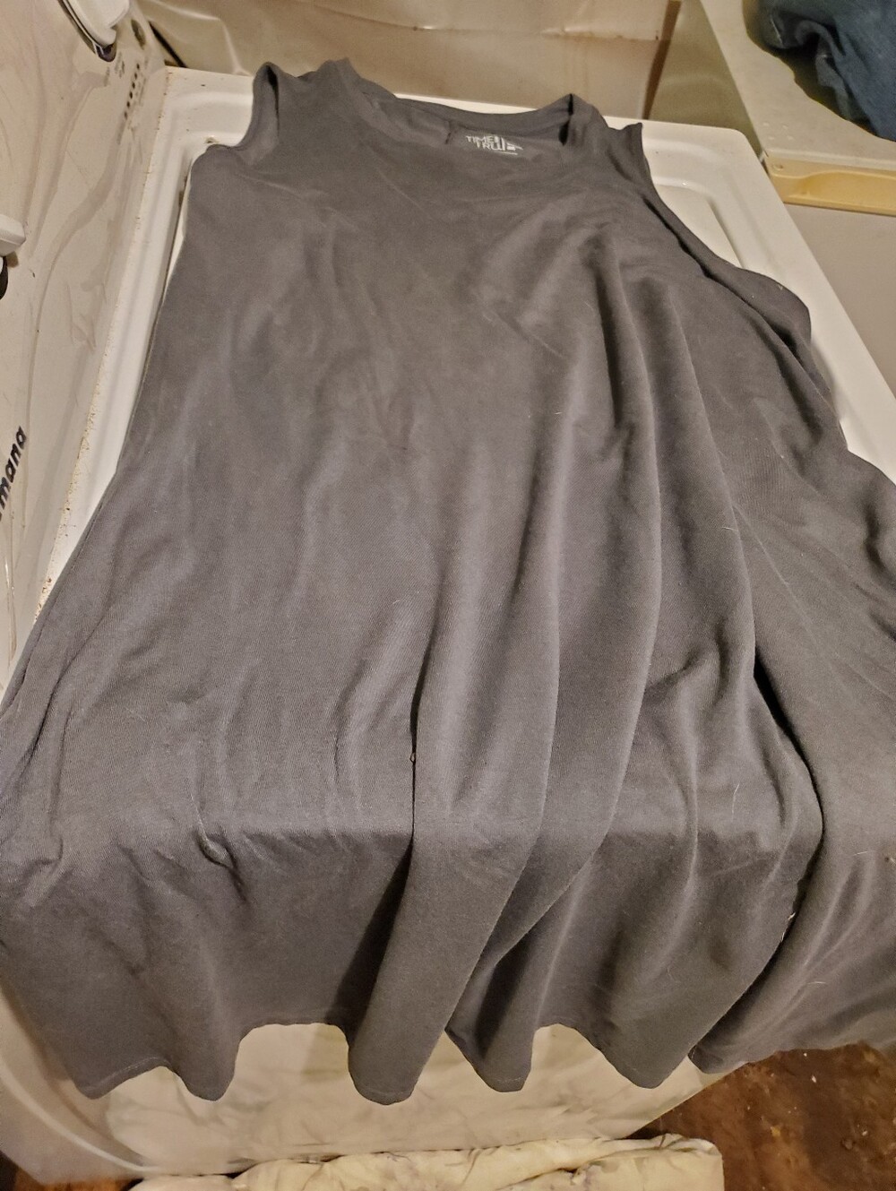 Gray Sleeveless Sweater Tank Top Dress